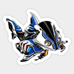 BMW S1000RR Shark White & Blue Sticker